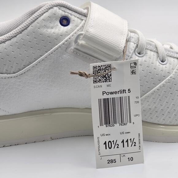 Adidas Powerlift 5 Weightlifting Shoes JP9878 White Dark Blue Mens Size 10.5 New main image 9